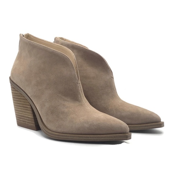 Vince Camuto Shoes - VINCE CAMUTO Ginsel Taupe Suede Women's Bootie (Mismatched Size)